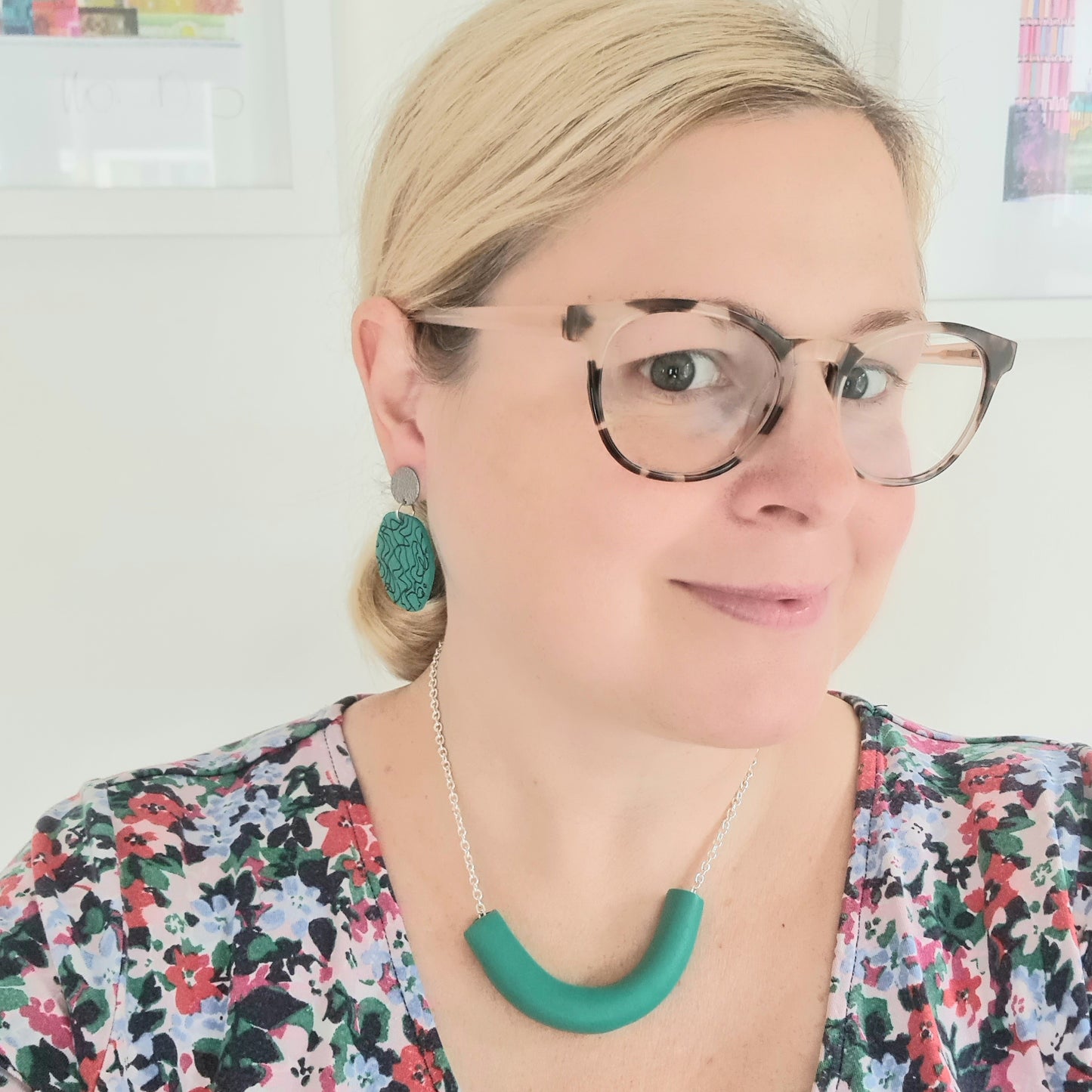 Chunky green necklace