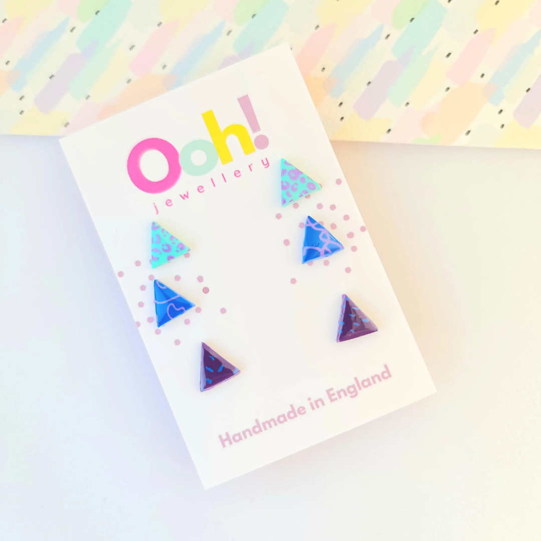 Multipack, 3 pairs of handmade studs