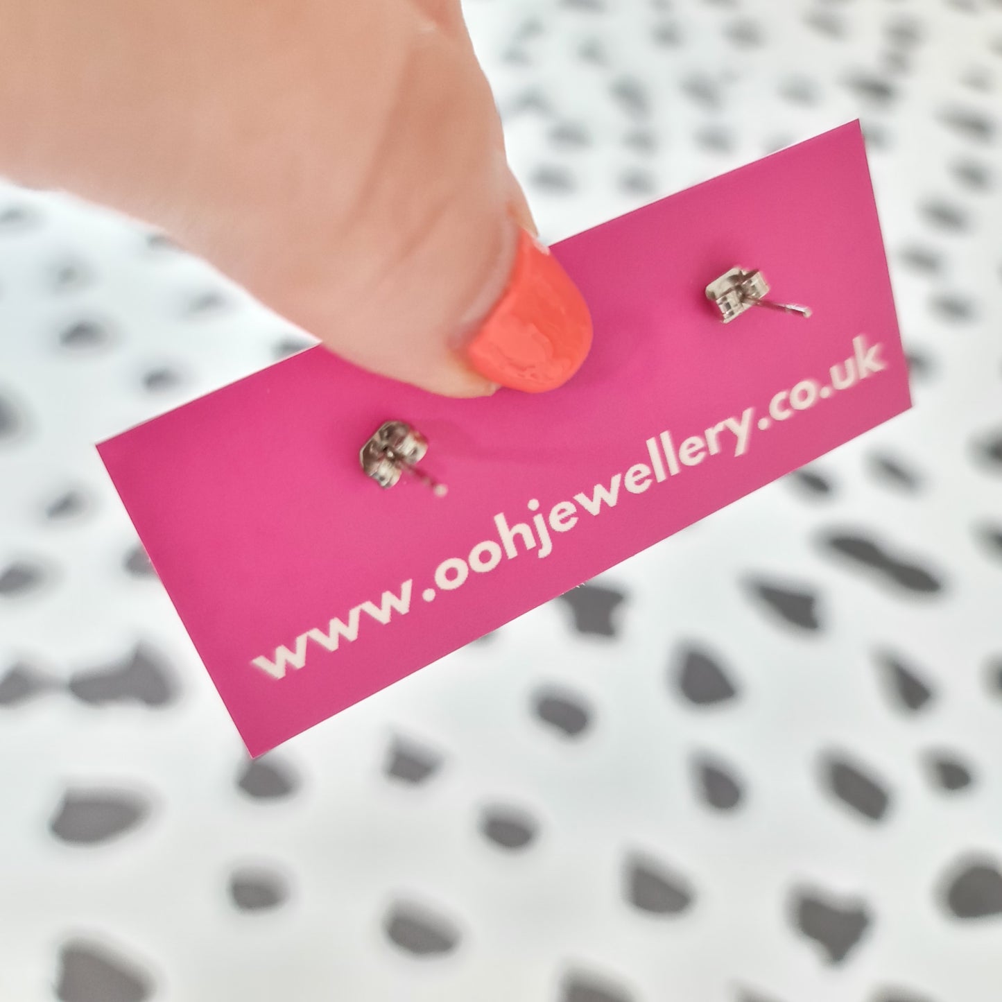 Black & Gold Mini Heart Studs