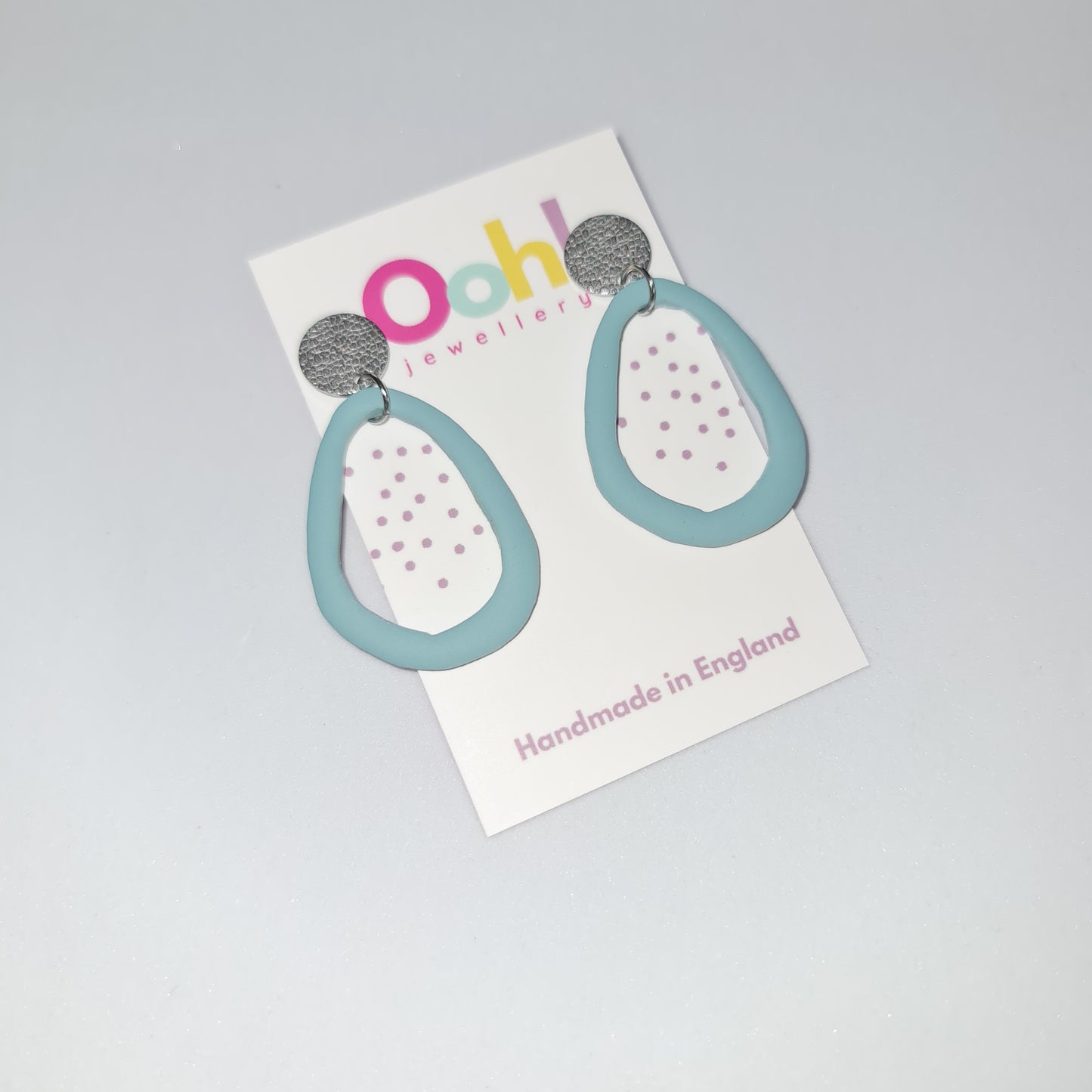 Organic Oblong Drop Earrings