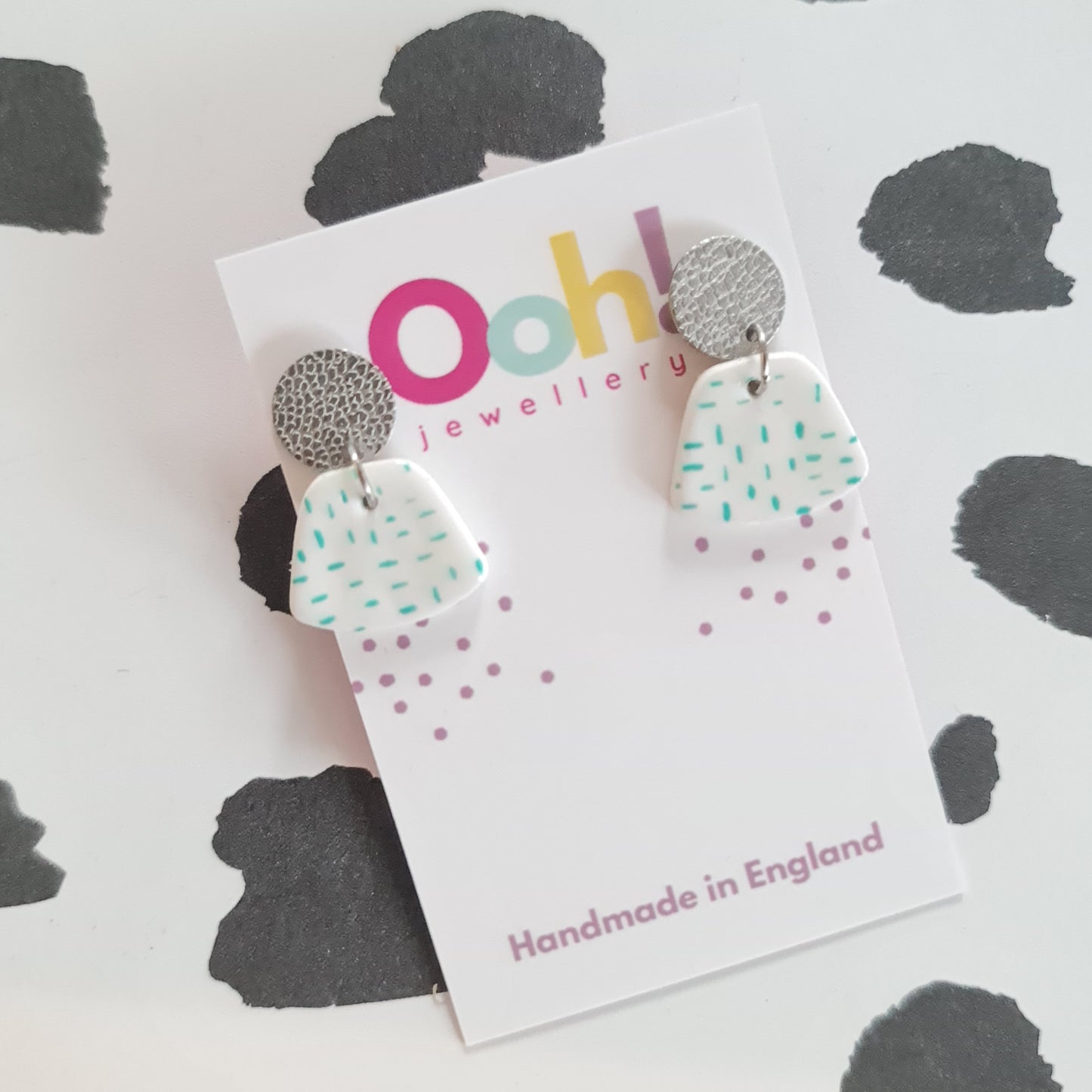 Teal Confetti Dangles