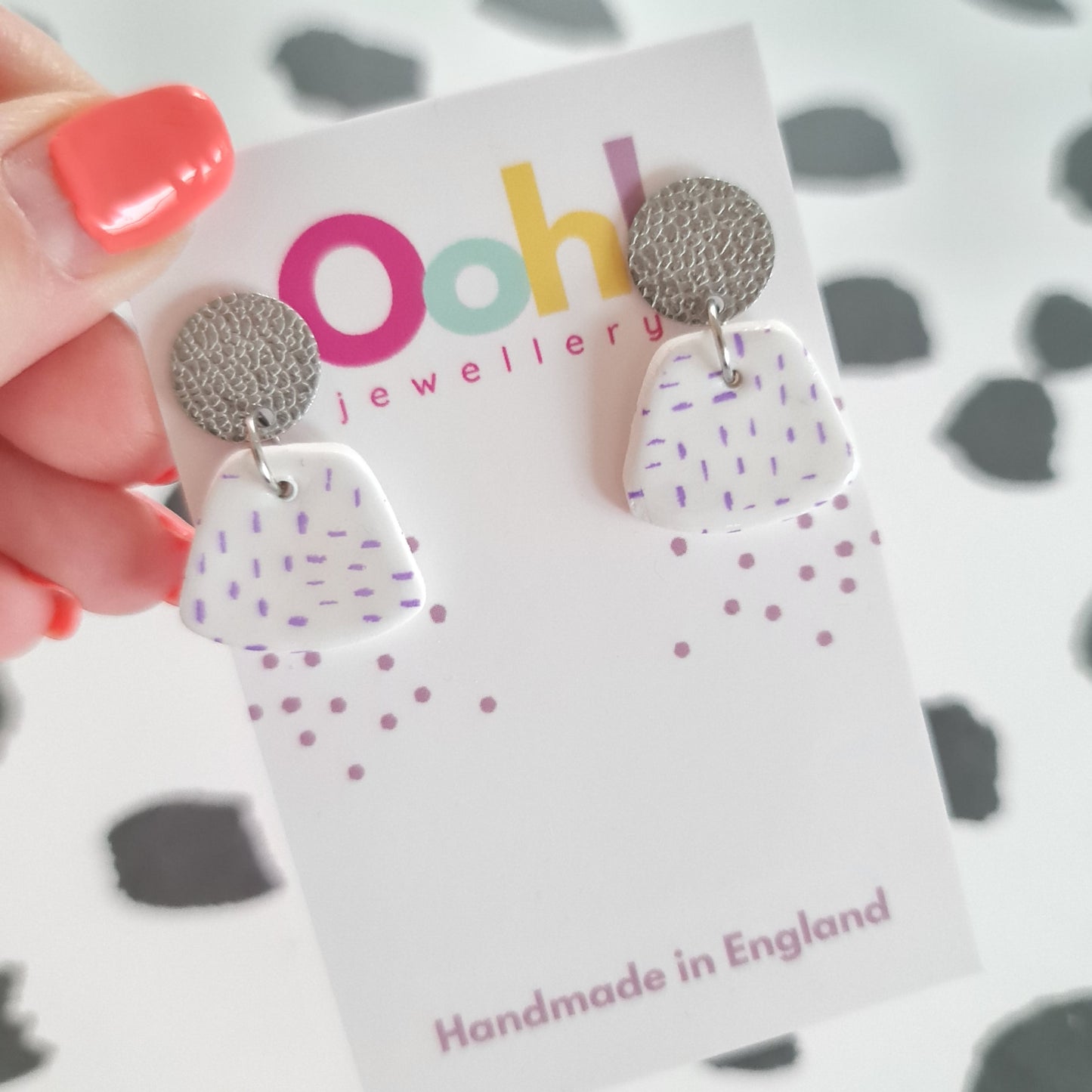 Purple Confetti Dangles