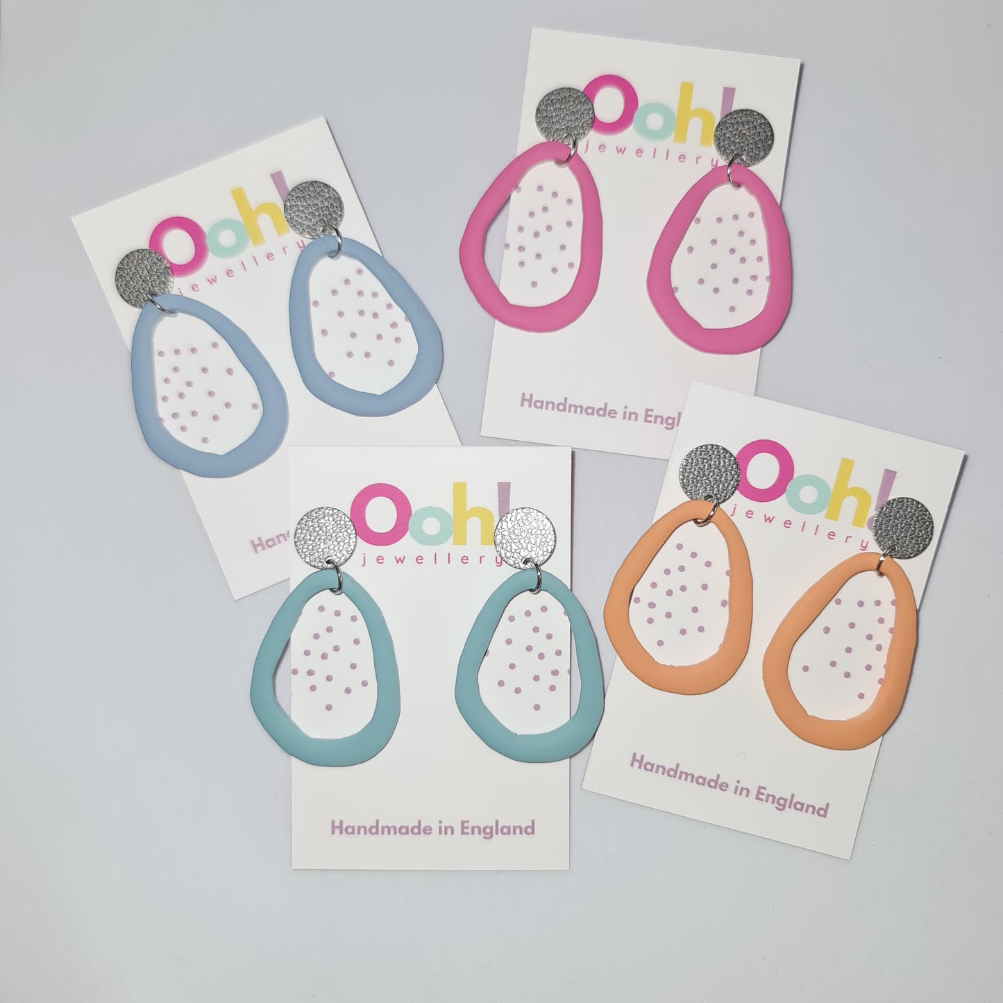 Organic Oblong Drop Earrings