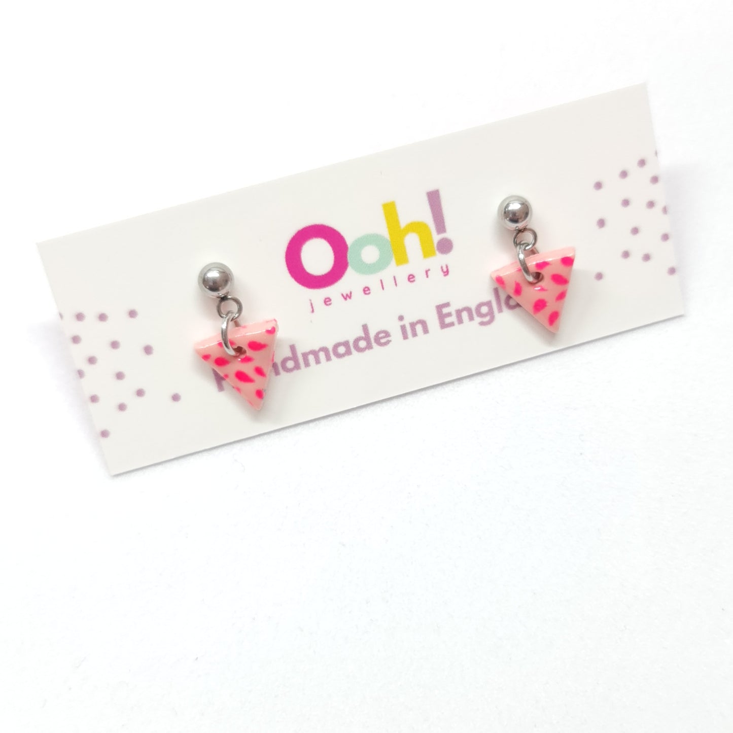 Pink Mini Triangle Dangles