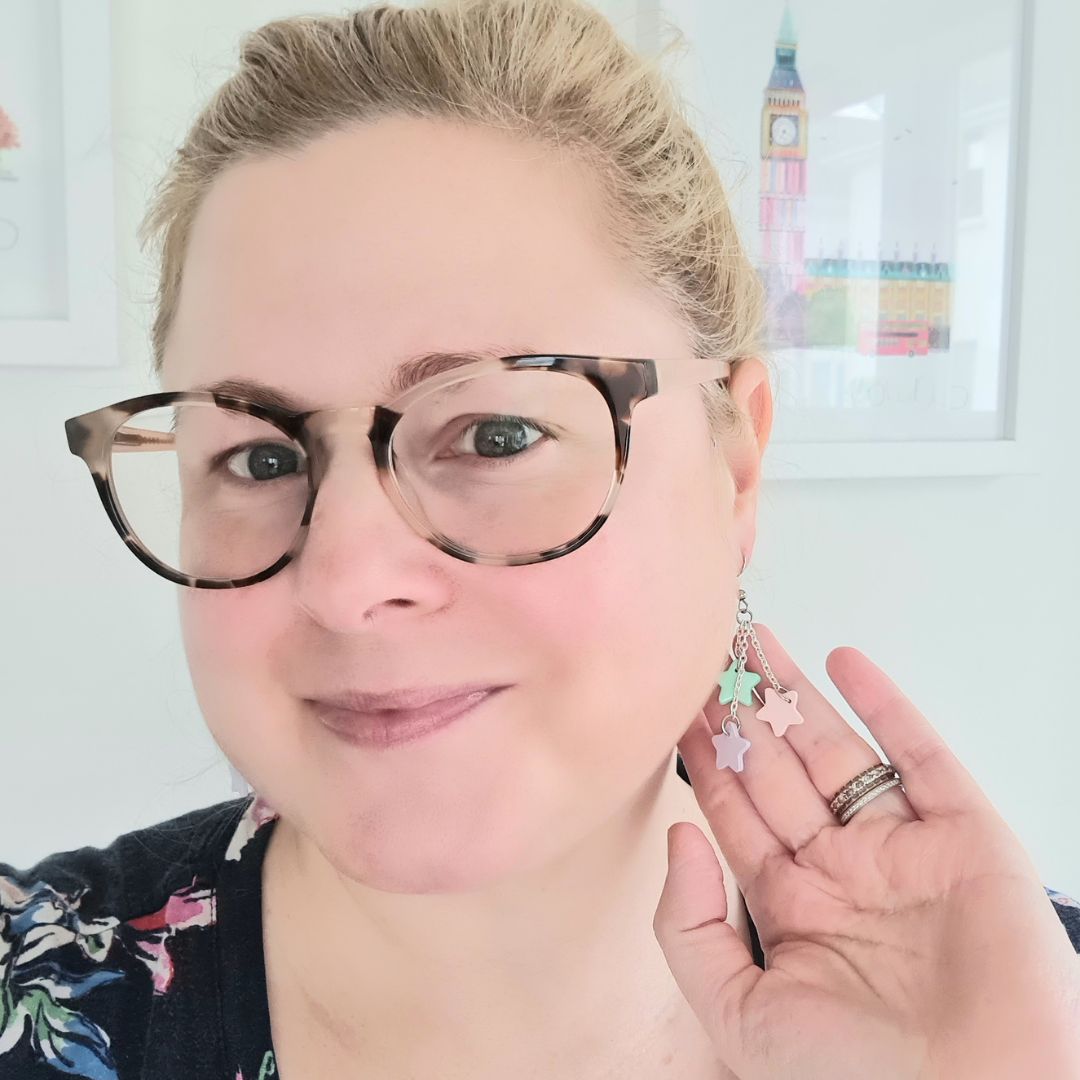 Triple Star Dangle Earrings