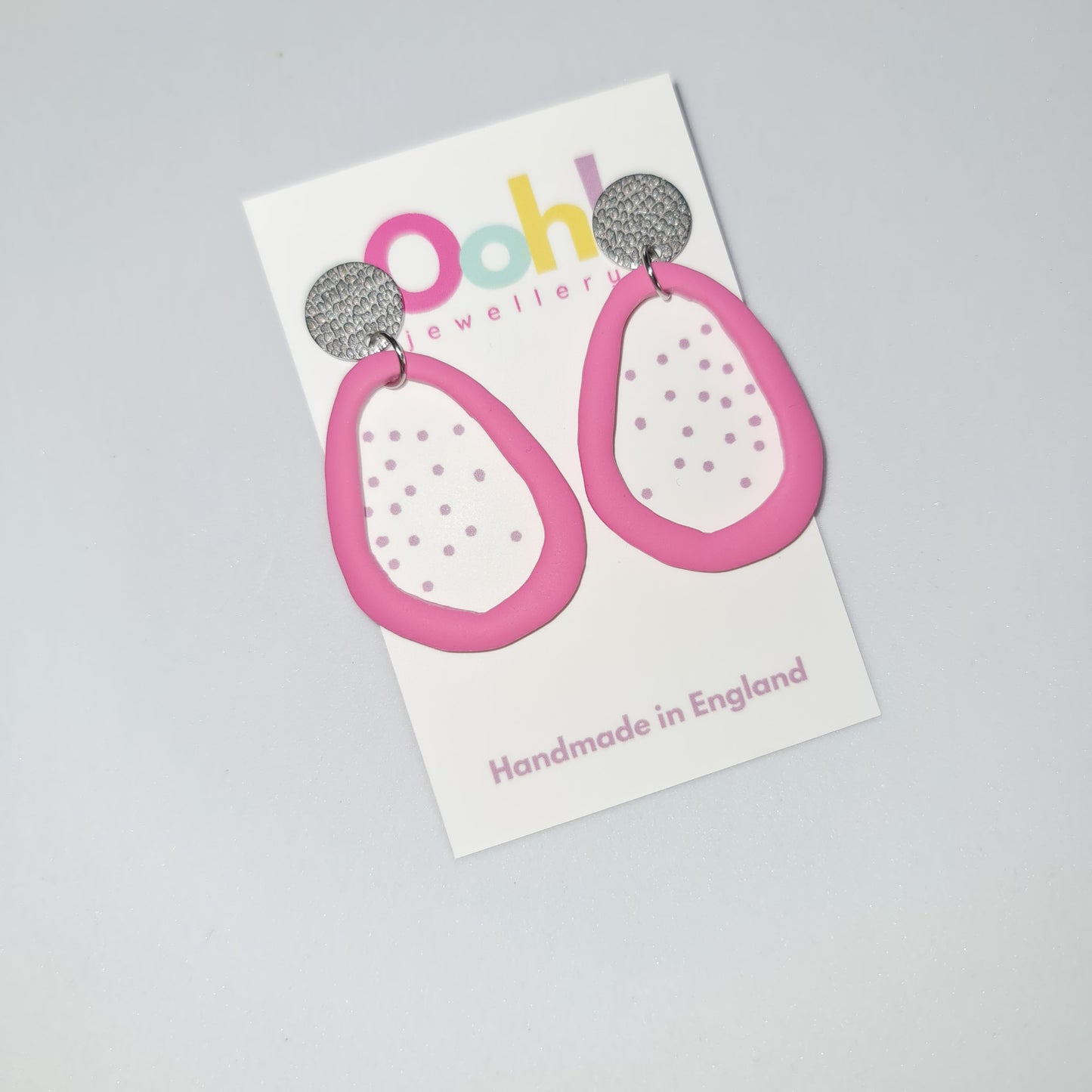 Organic Oblong Drop Earrings