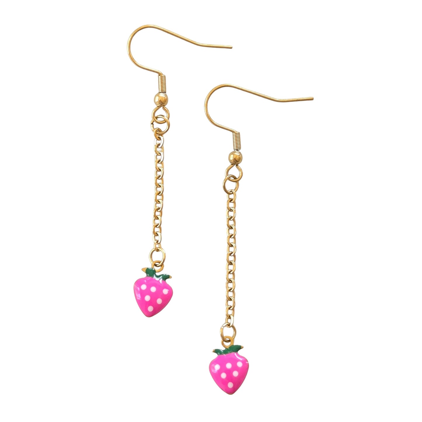 Dolly Pink Strawberry Dangles
