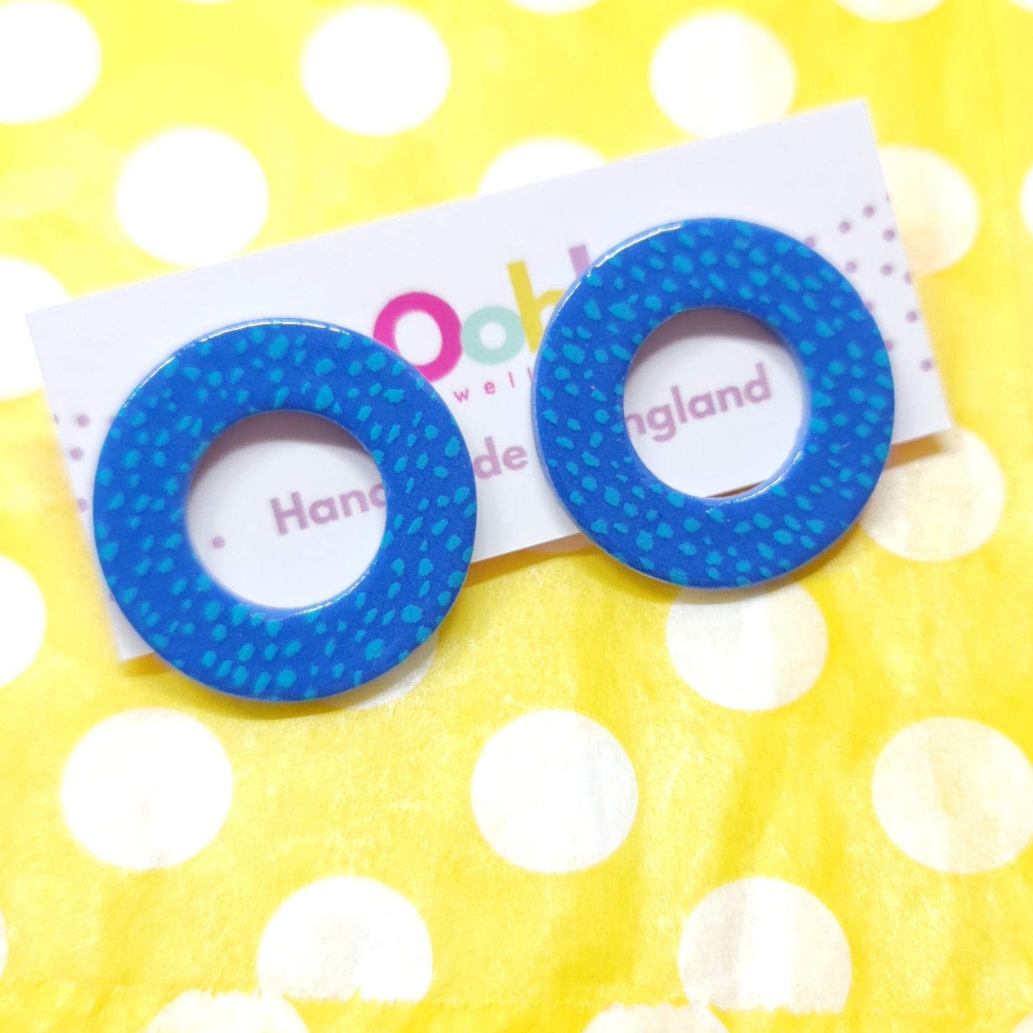 Blue Statement Studs