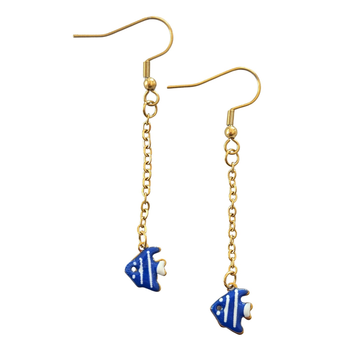 Goldie Blue Fish Dangles