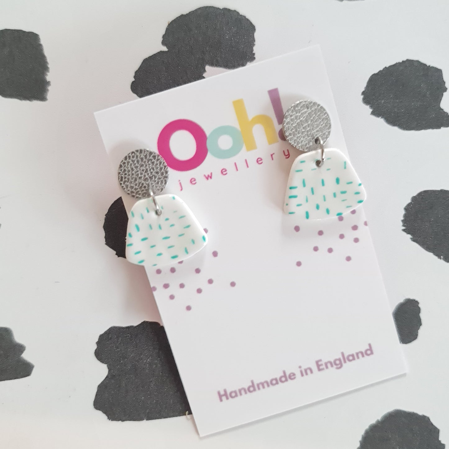 Teal Confetti Dangles