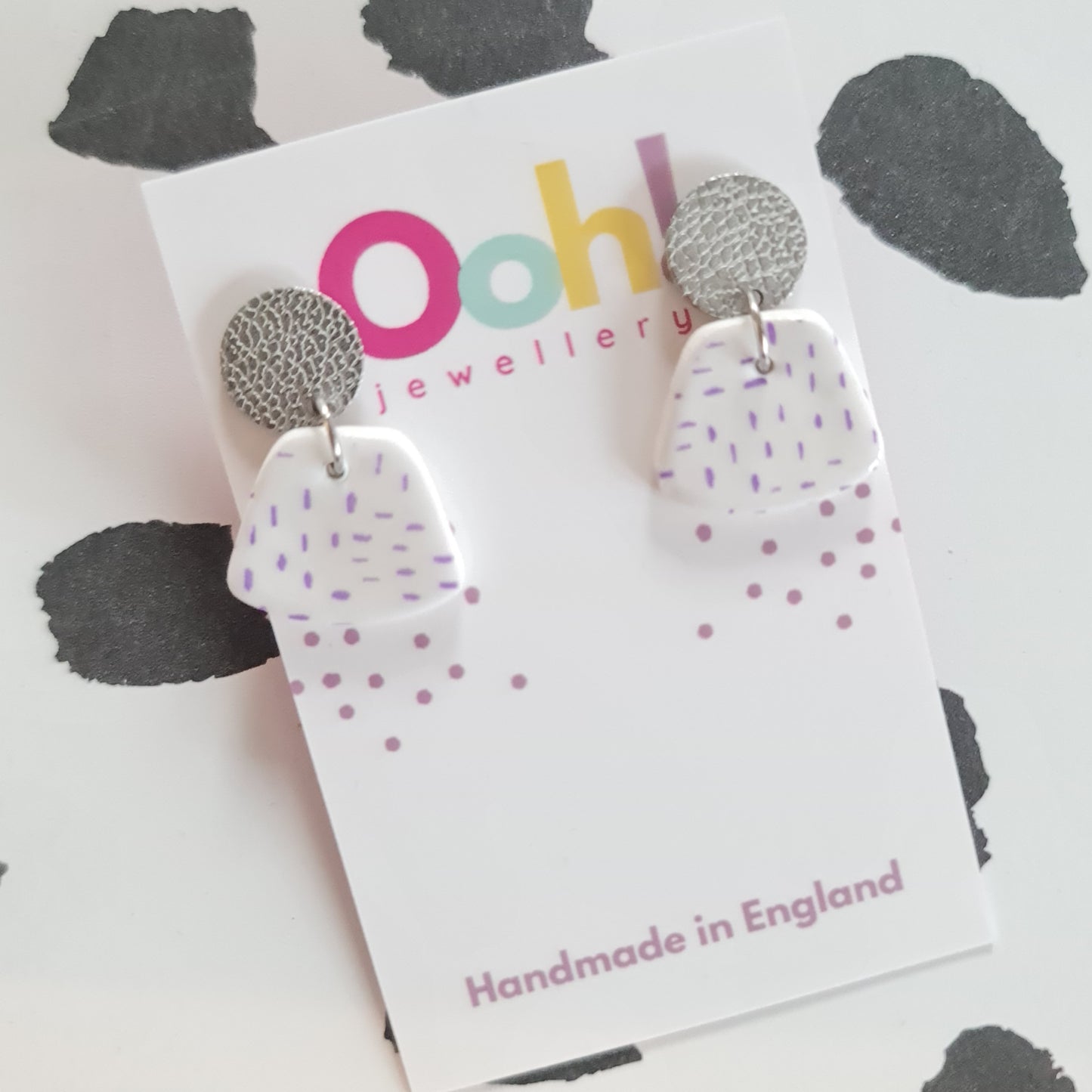 Purple Confetti Dangles