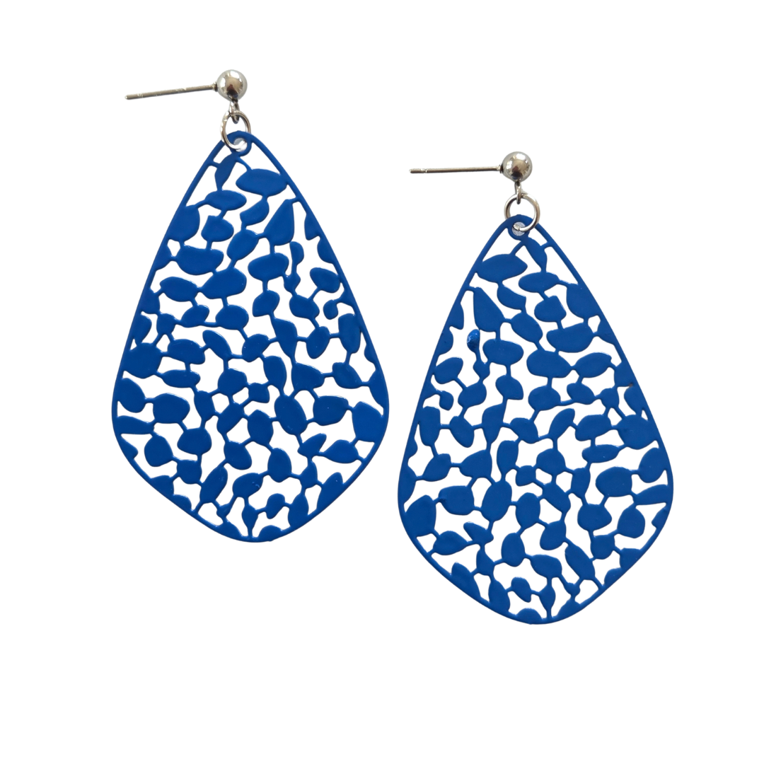 Large Orange Teardrop Dangles