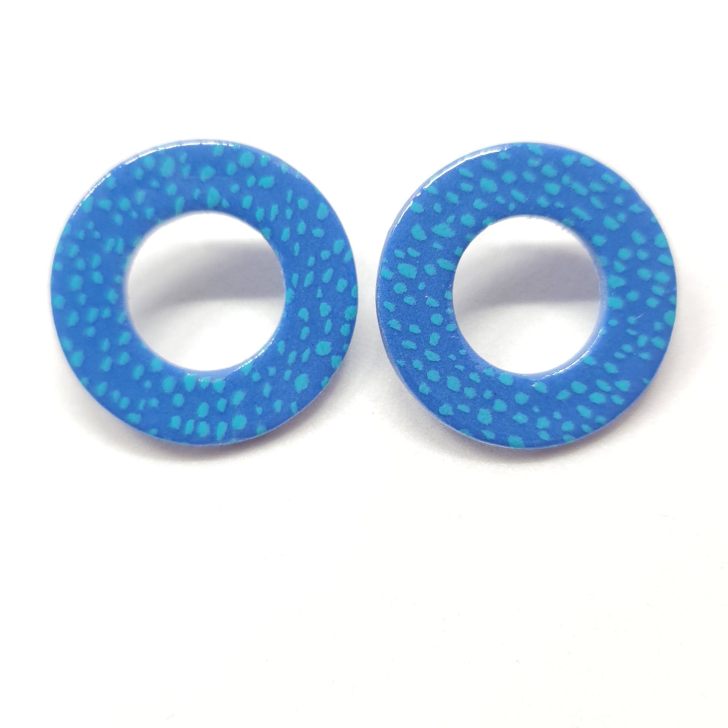 Blue Statement Studs