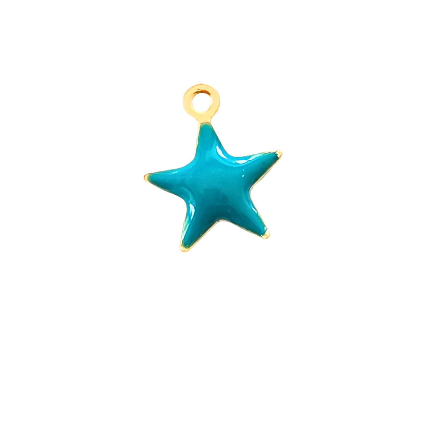 Teal Star Hoops