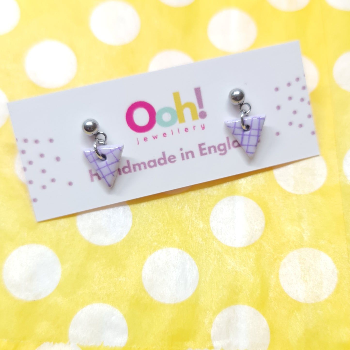 Purple Mini Triangle Dangles
