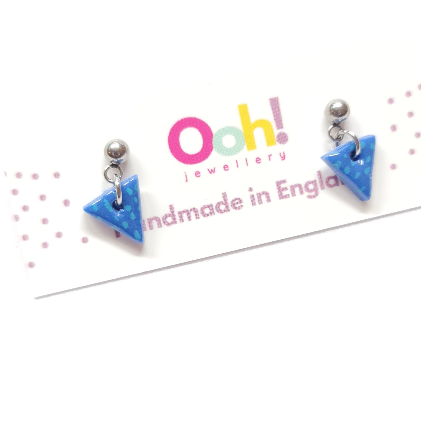 Blue Mini Triangle Dangles