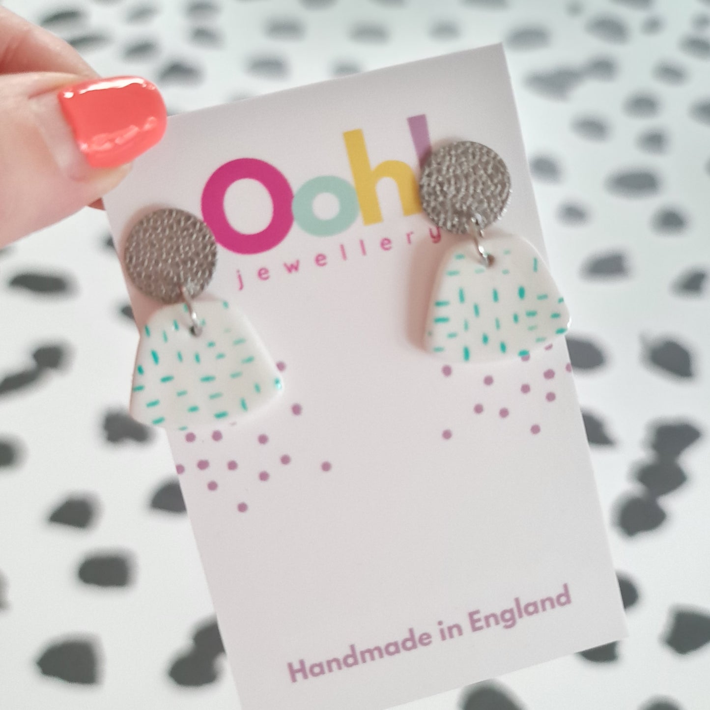 Teal Confetti Dangles