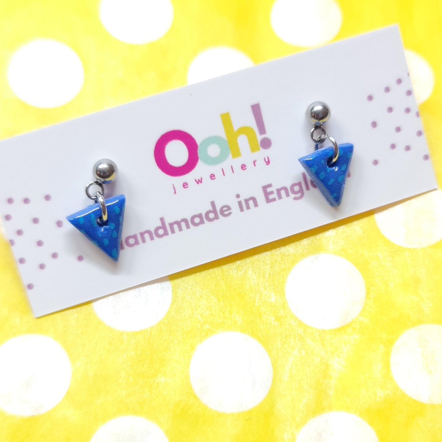 Blue Mini Triangle Dangles