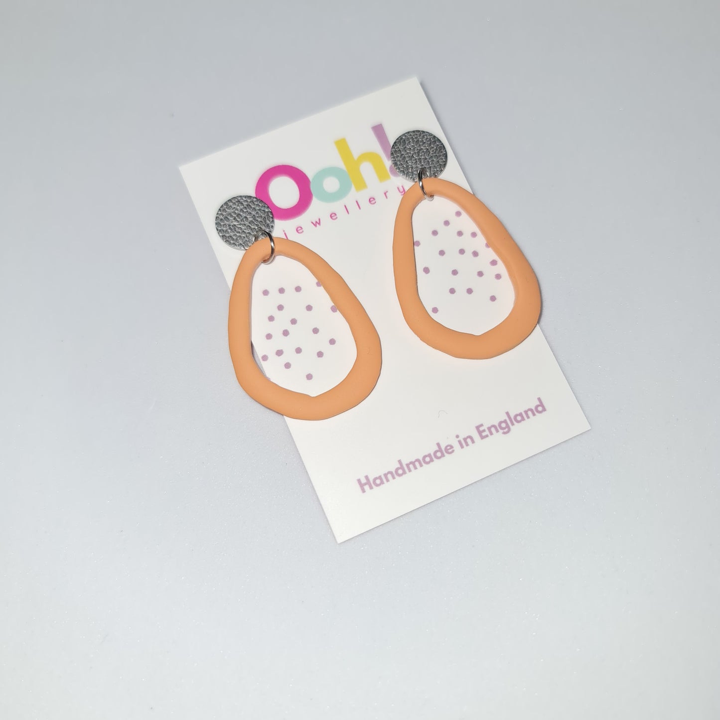 Organic Oblong Drop Earrings
