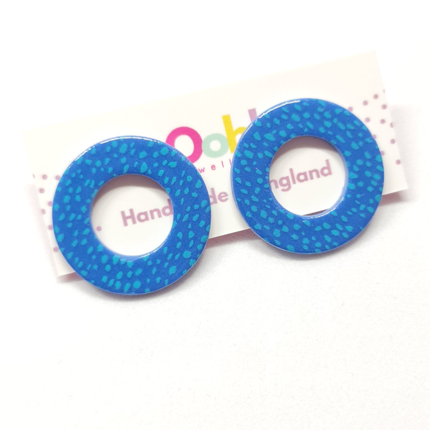 Blue Statement Studs