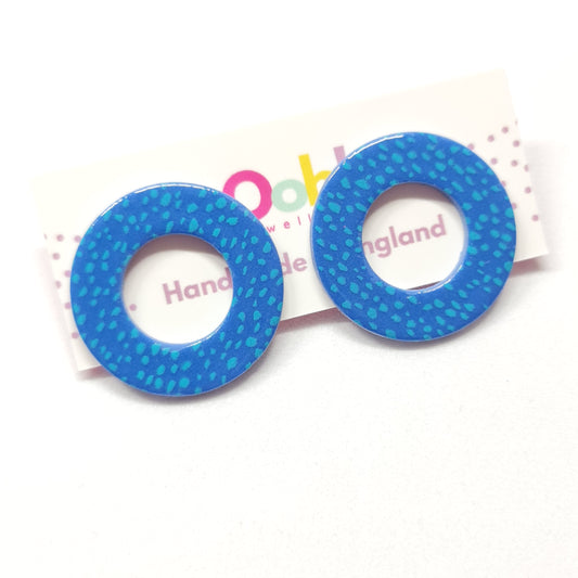 Blue Statement Studs