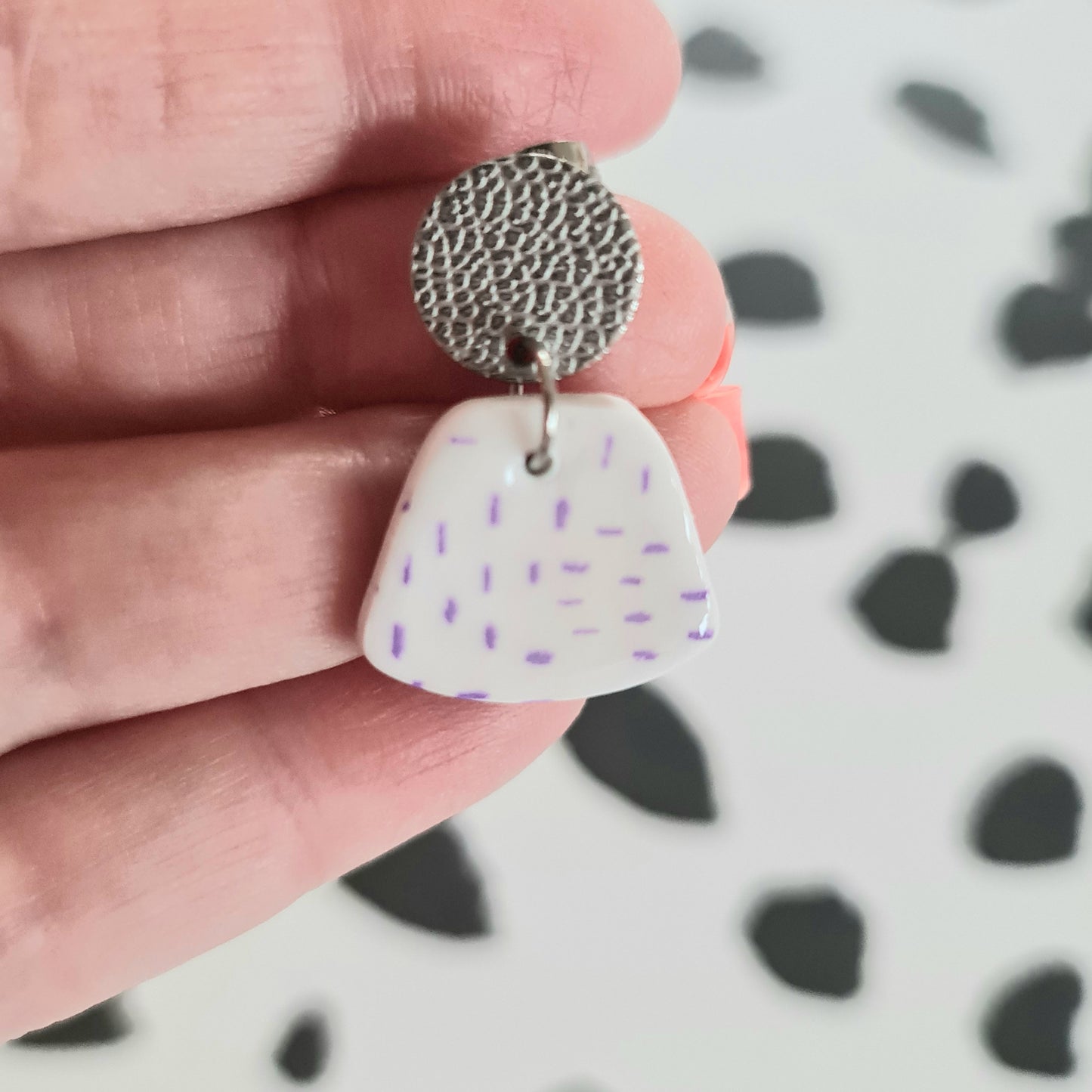 Purple Confetti Dangles