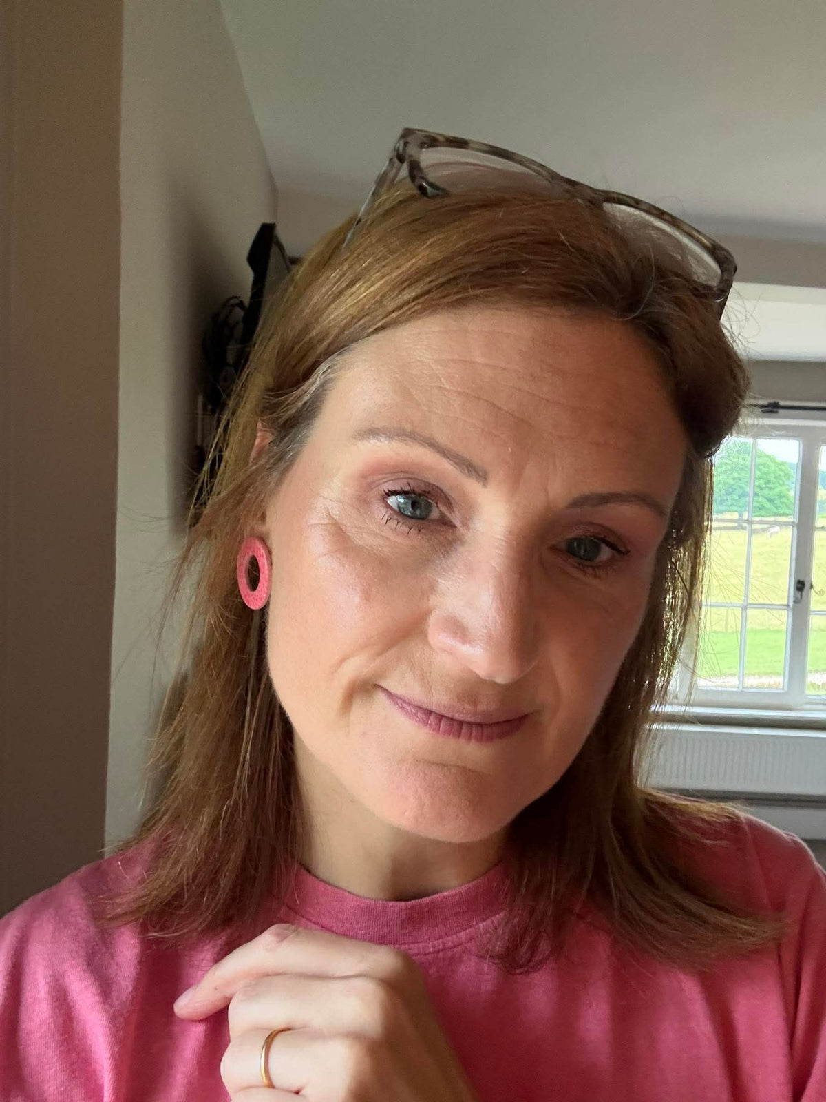 Pink earrings