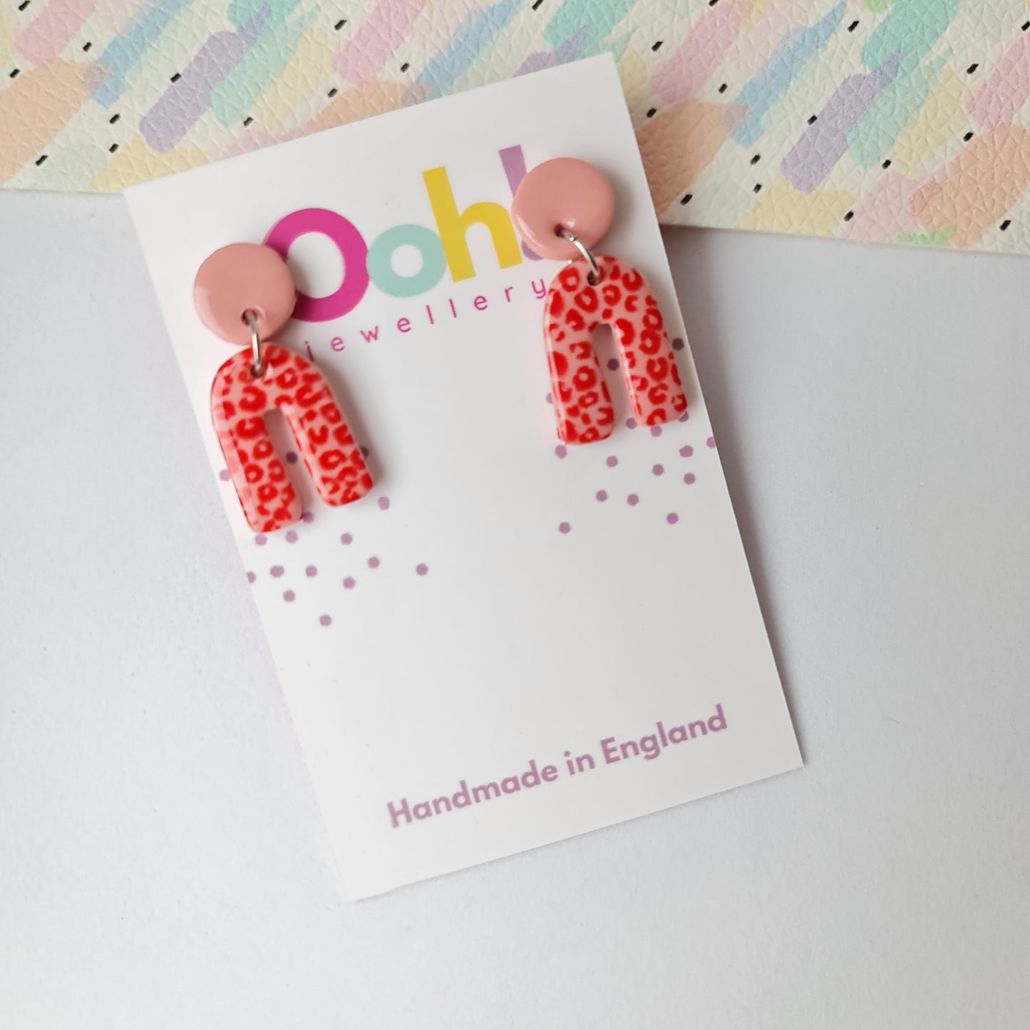 Pink & Red Mini Arch Dangles