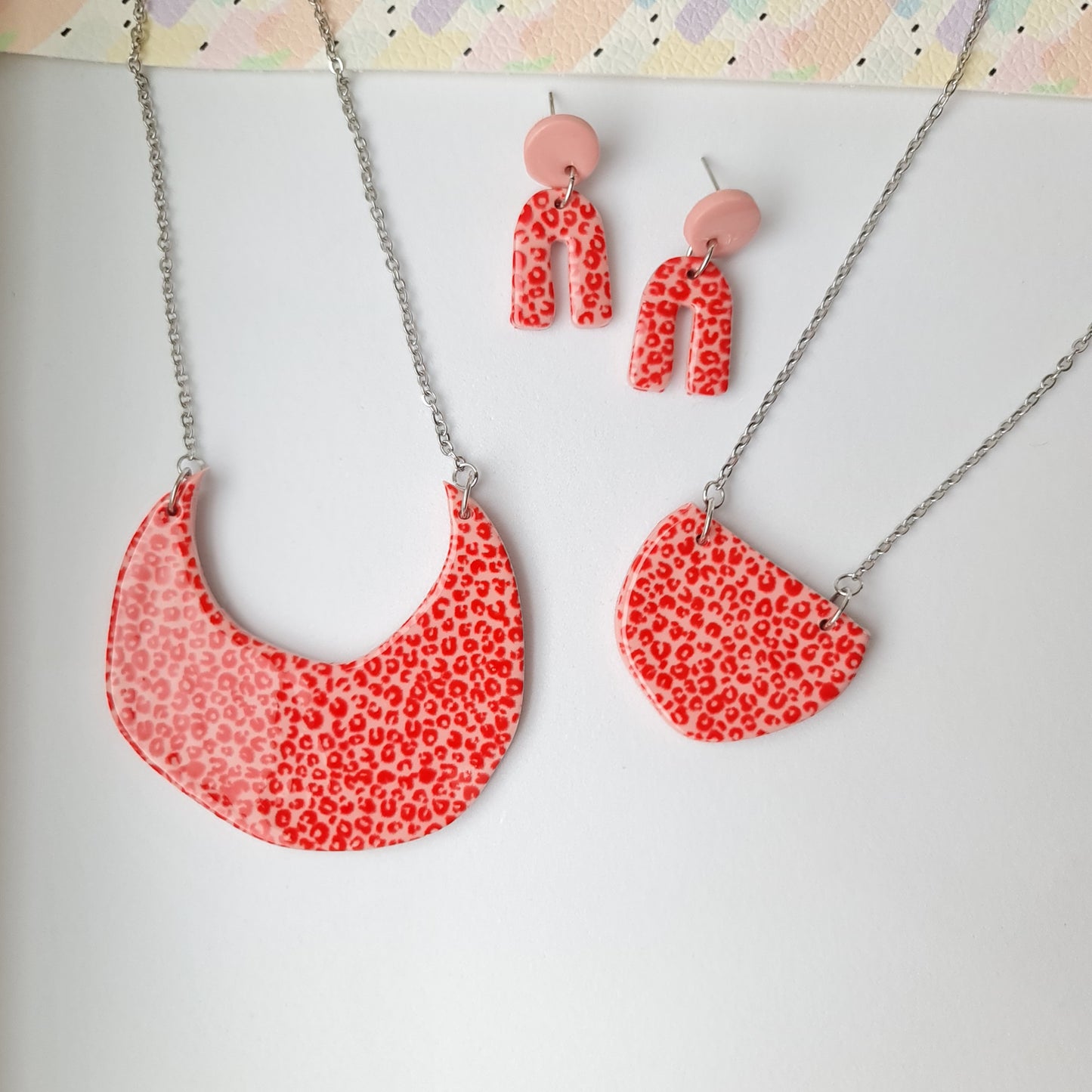 Pink & Red Mini Arch Dangles