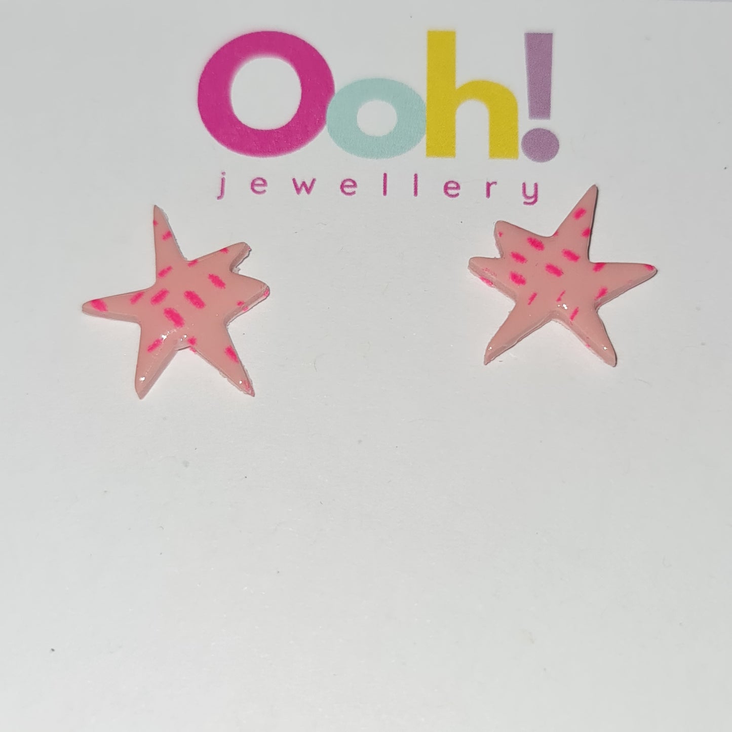 Pink Starburst Studs