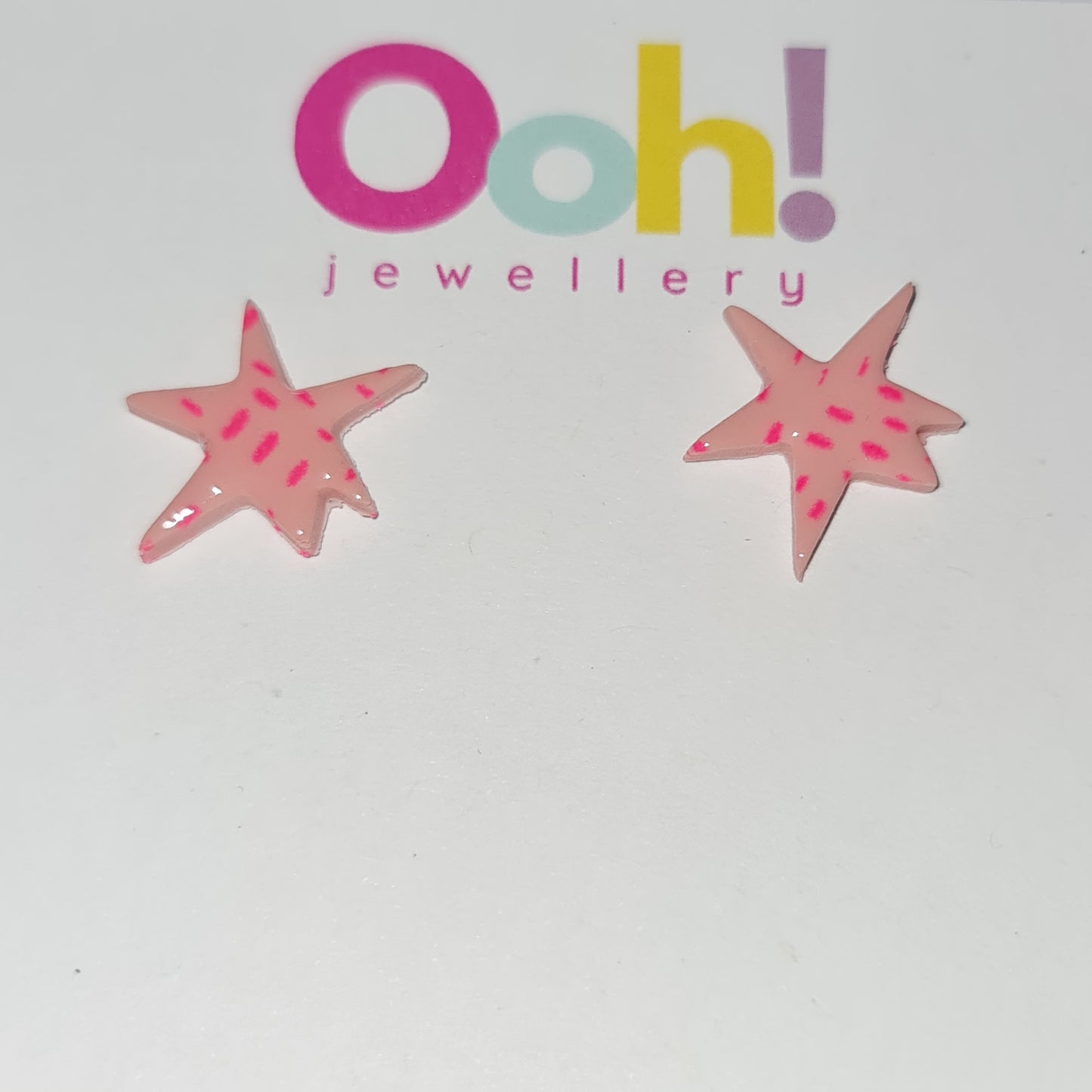 Pink Starburst Studs