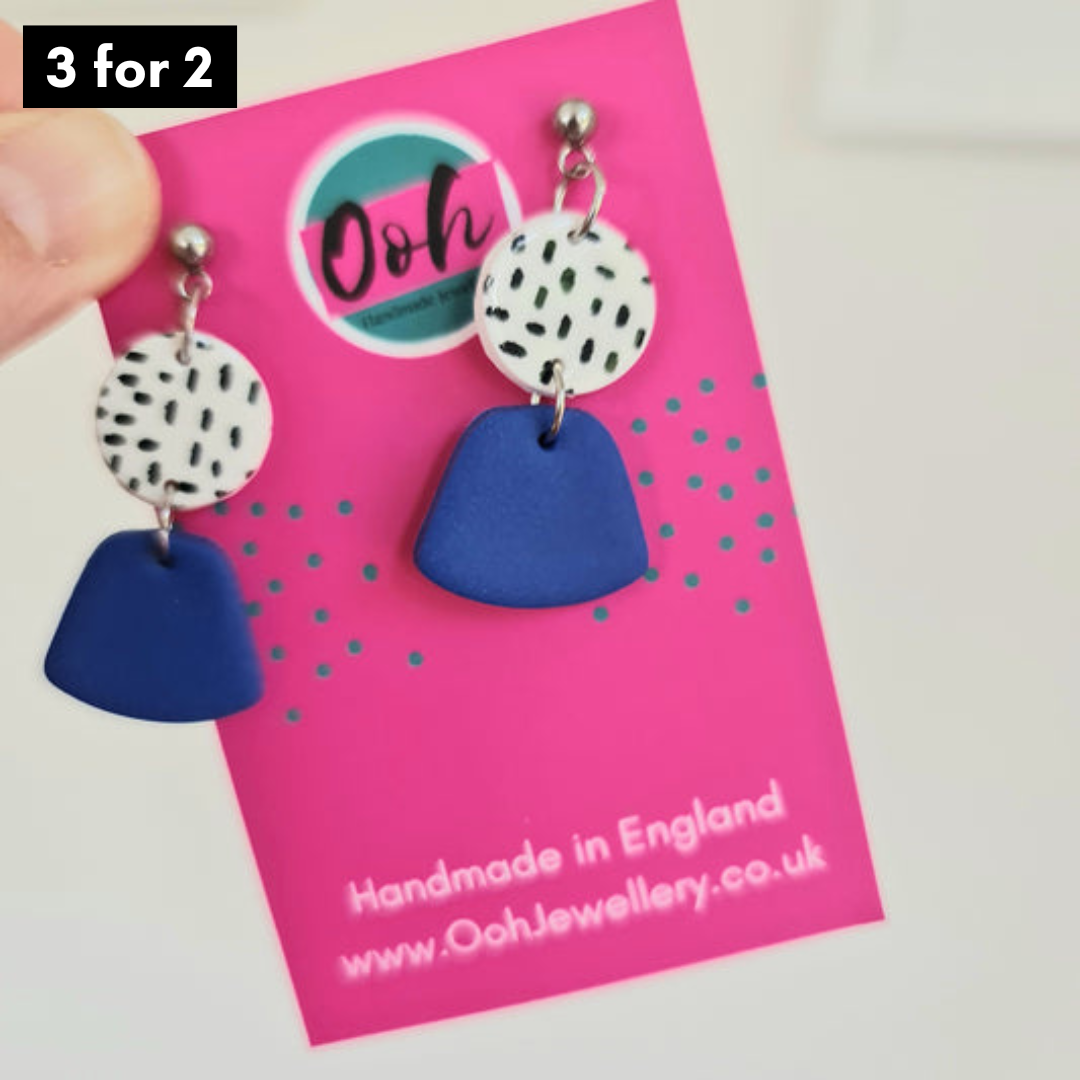 Blue drop earrings