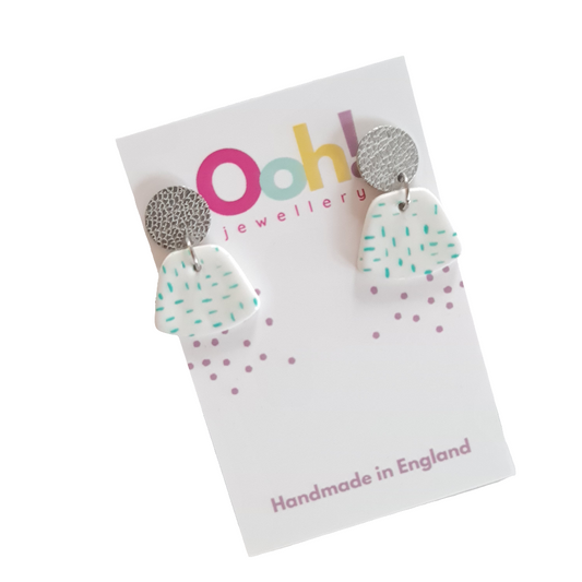 Teal Confetti Dangles