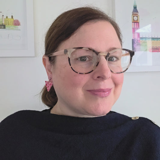 Large Pink & Red Triangle Dangles