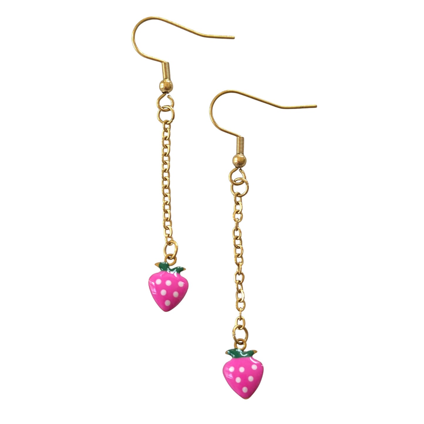 Dolly Pink Strawberry Dangles