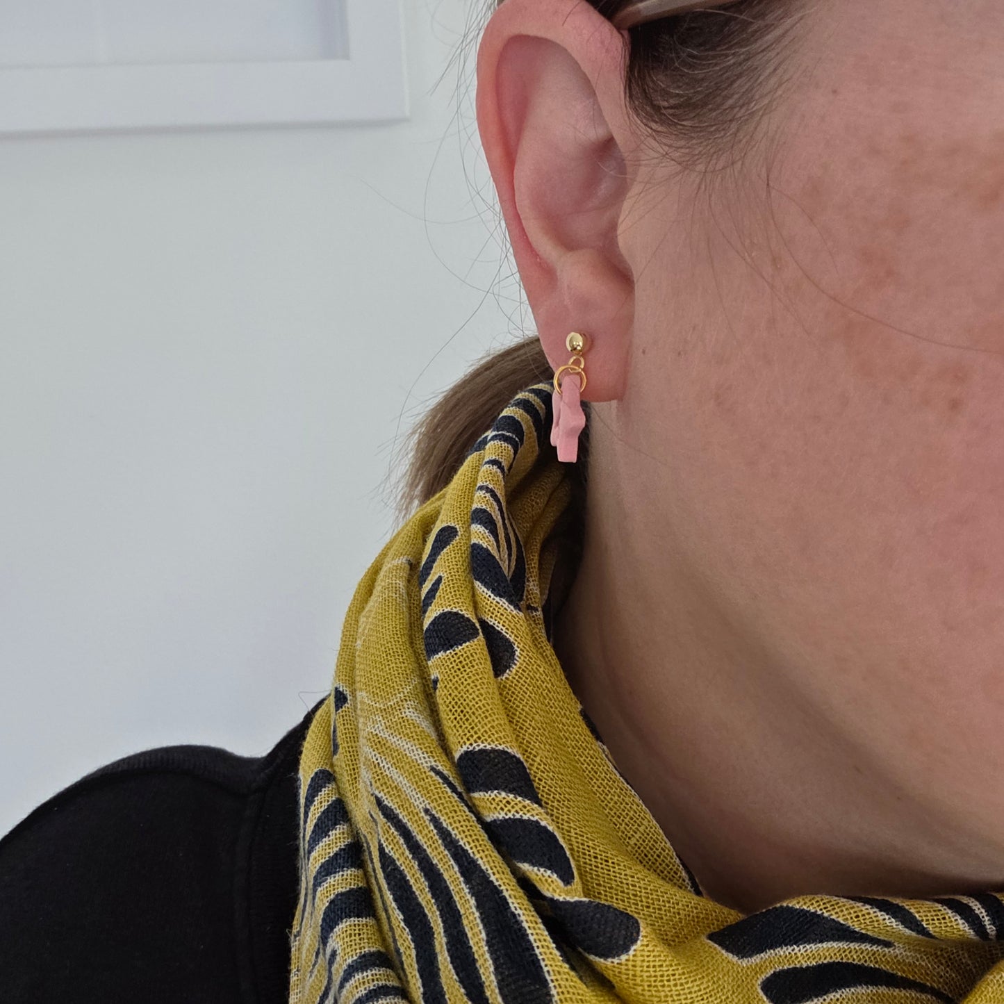 Personalised Initial Pink Star Dangles