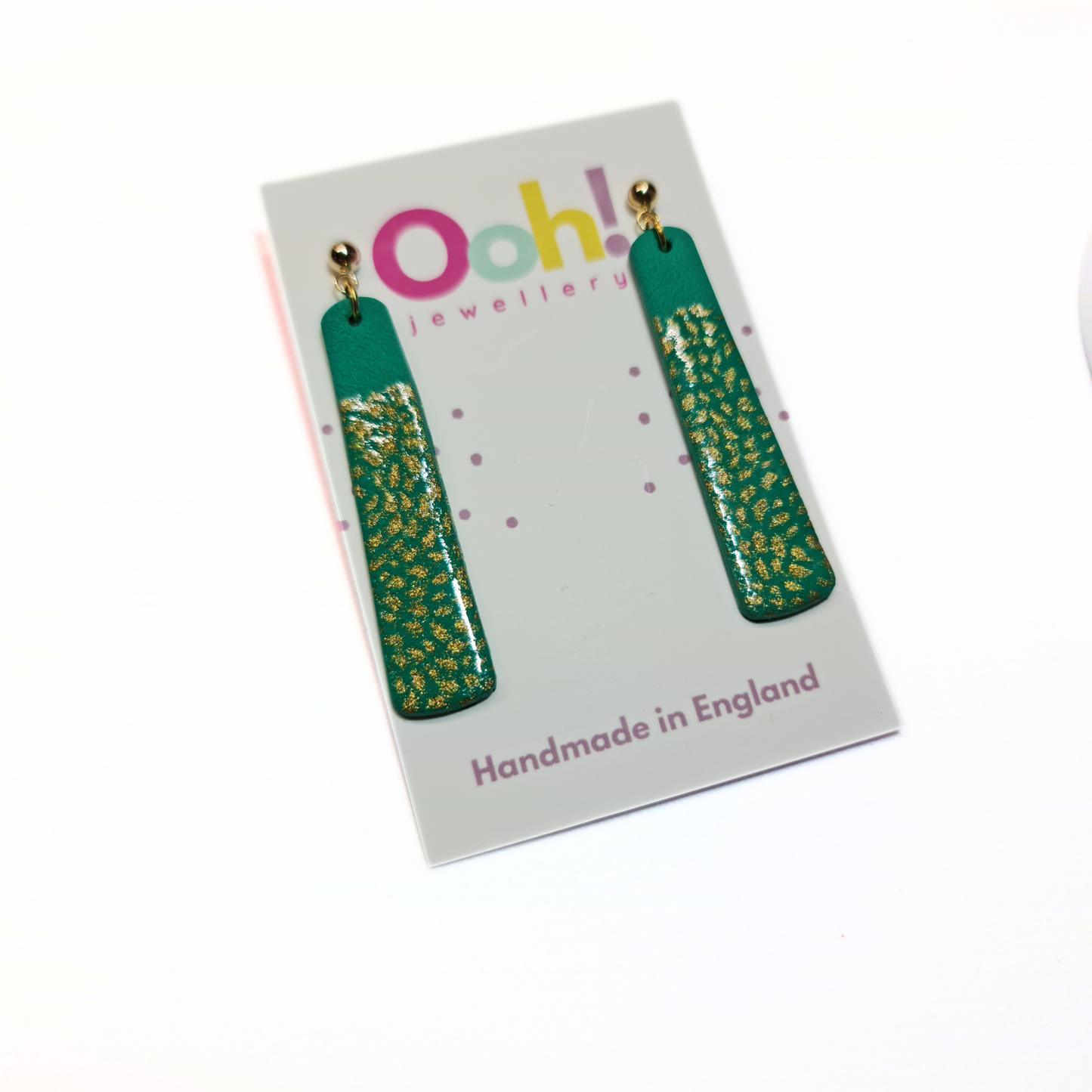 Jade & Gold Skinny Dangle