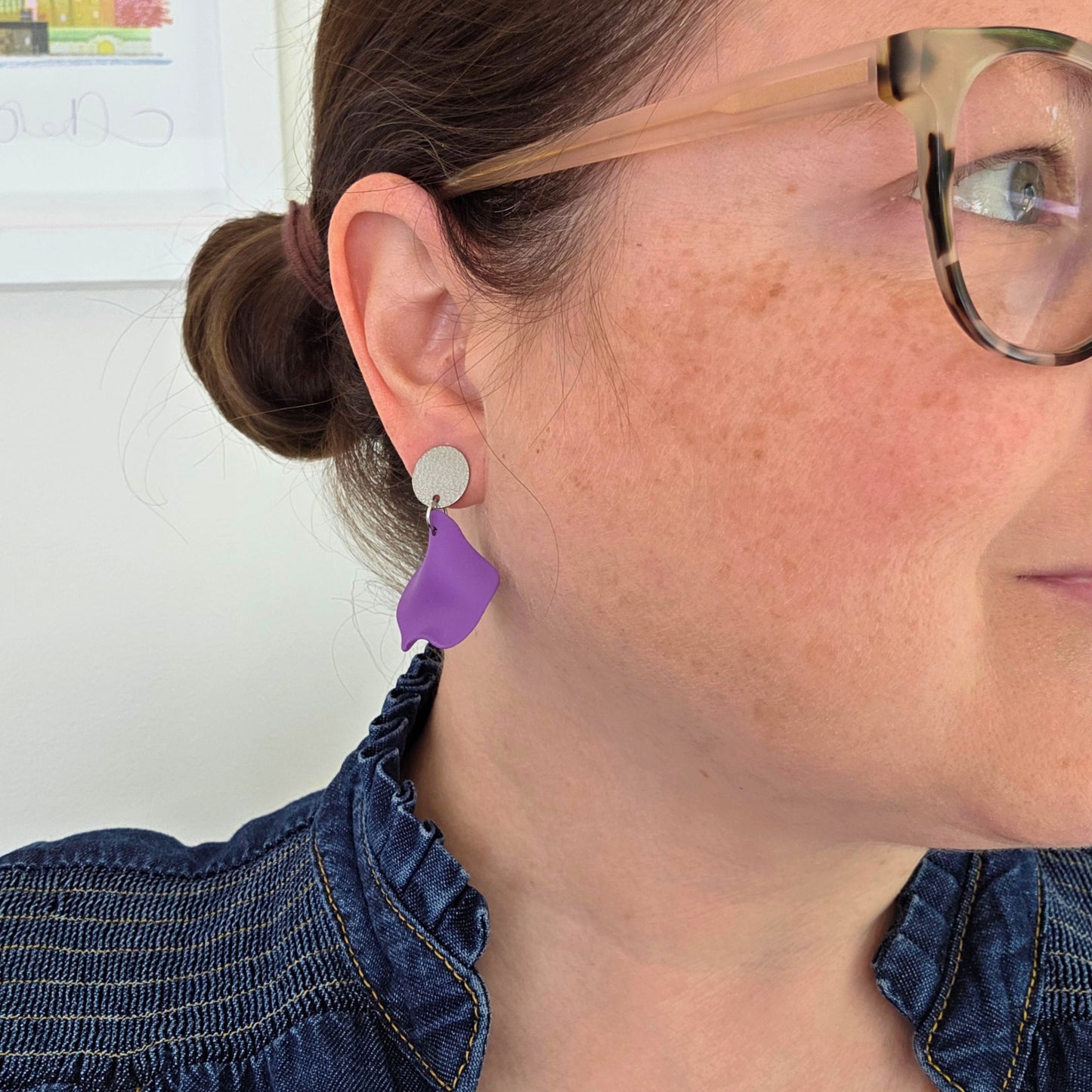 Frida Purple Petal Dangles