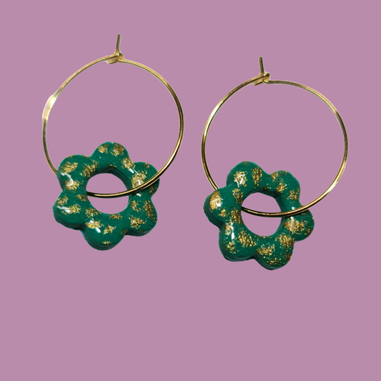 Green & Gold Hoops
