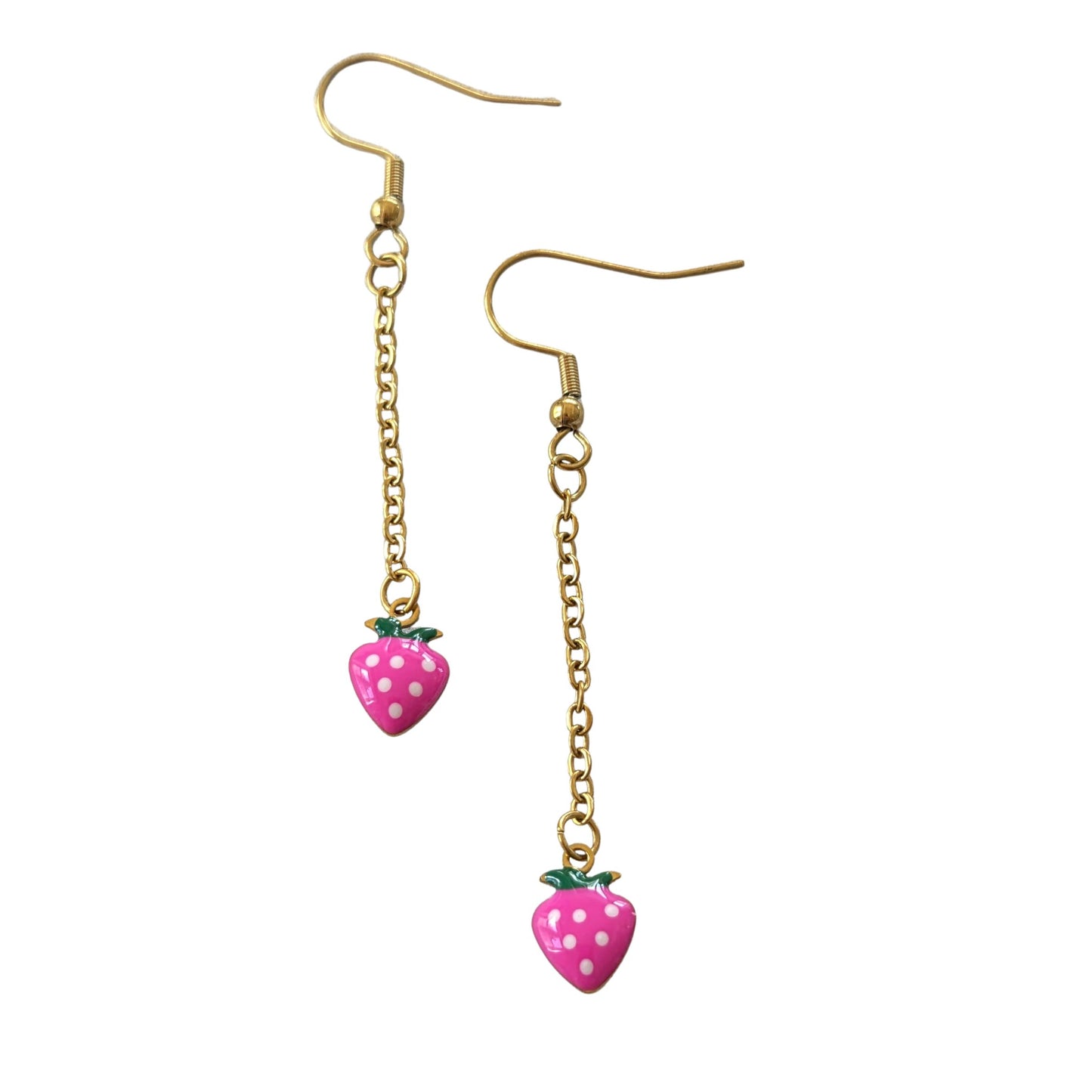 Dolly Pink Strawberry Dangles