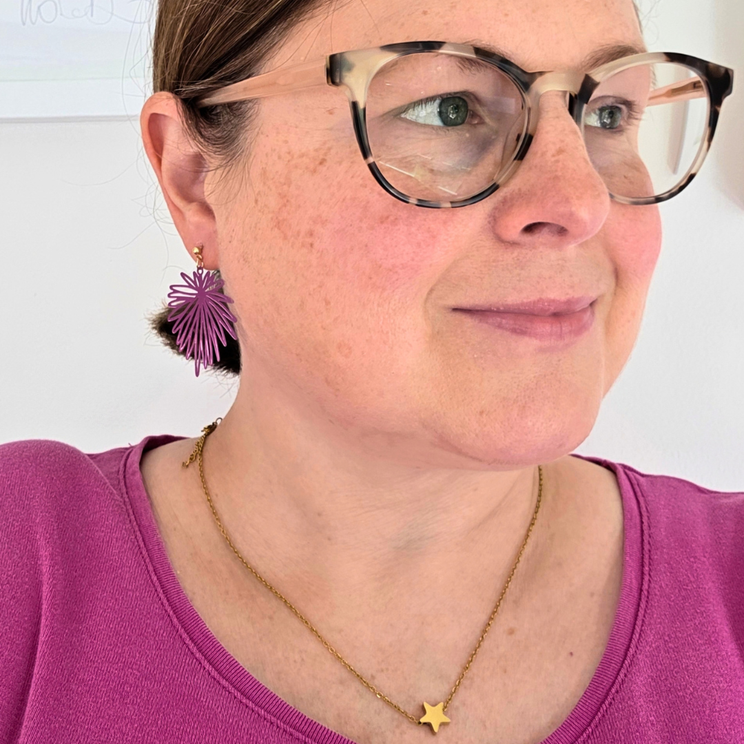 Purple Firework Dangles