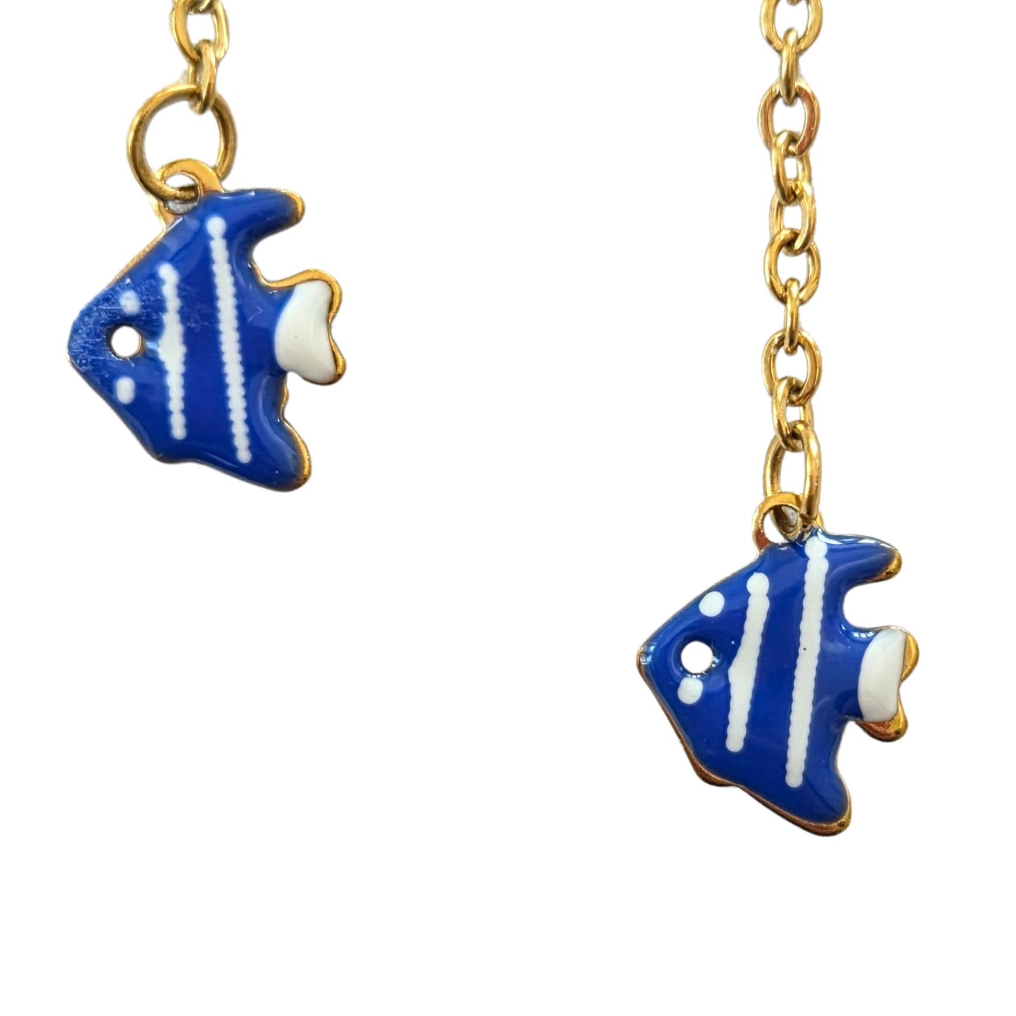 Goldie Blue Fish Dangles