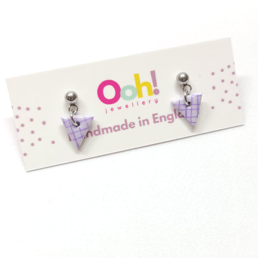 Purple Mini Triangle Dangles