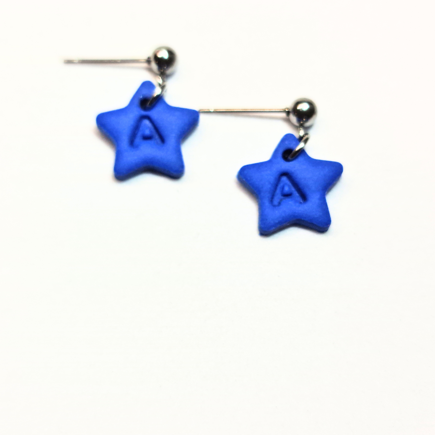 Personalised Initial Blue Star Dangles
