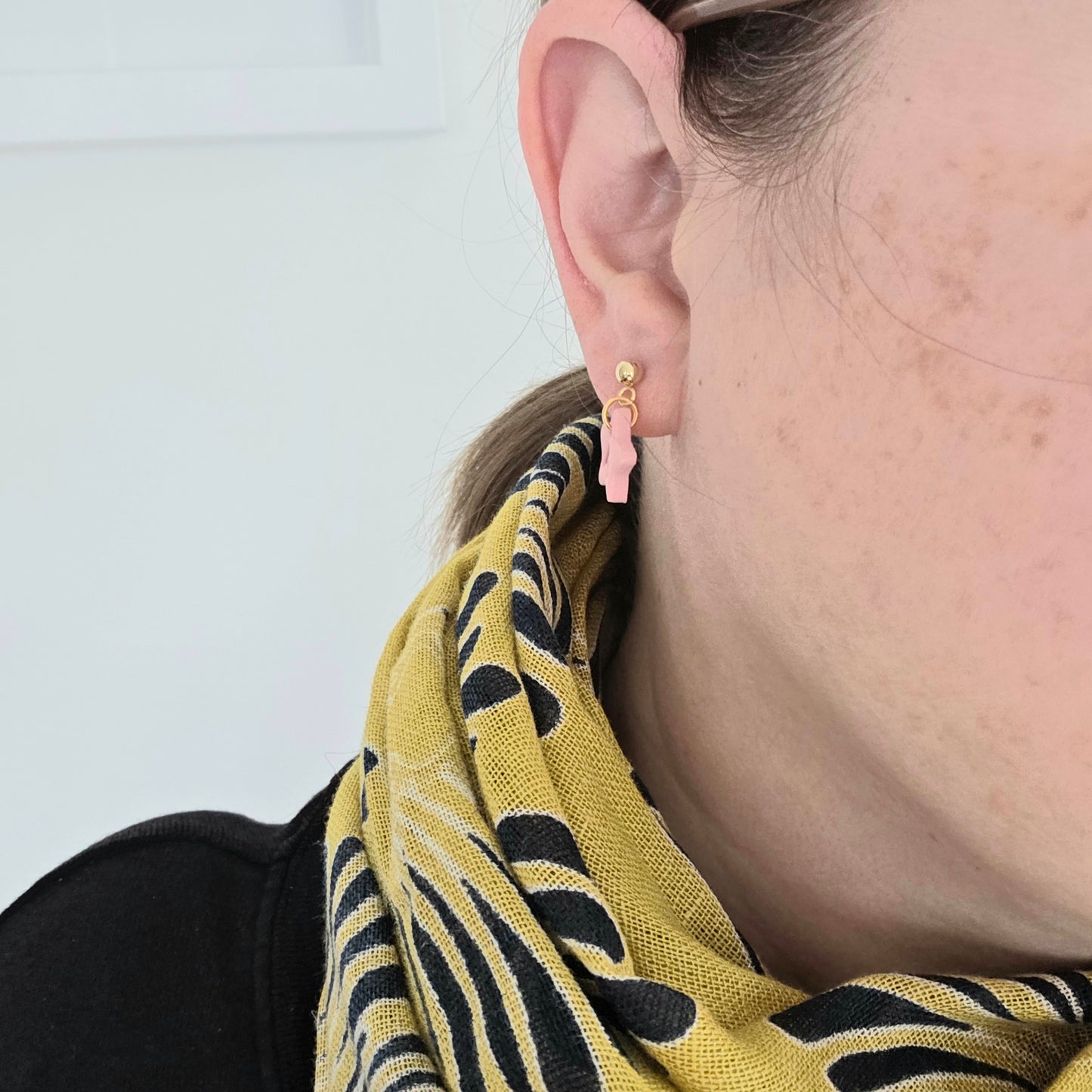 Personalised Initial Pink Star Dangles