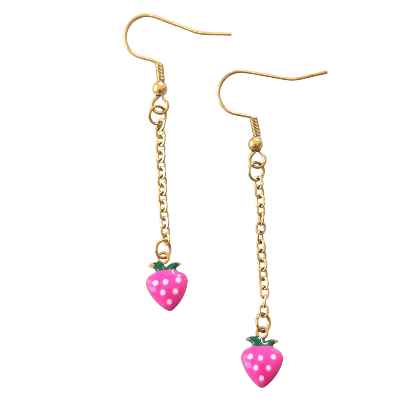 Dolly Pink Strawberry Dangles