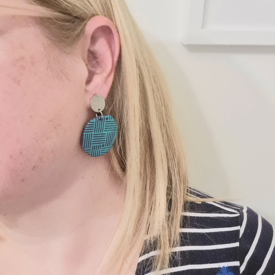 Purple & Turquoise Drop Earrings