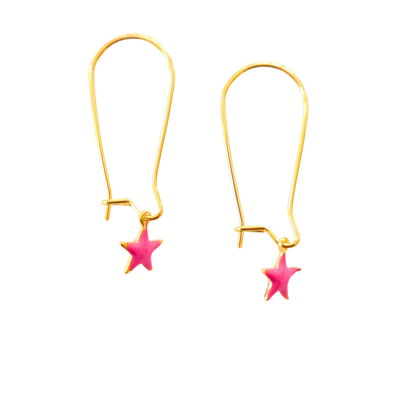 Pink Star Hoops