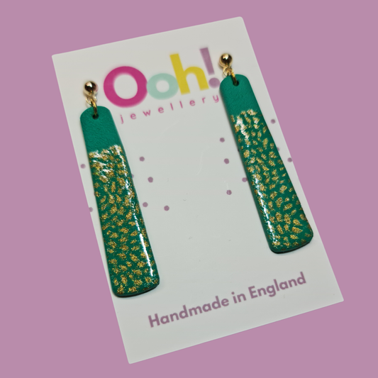 Jade & Gold Skinny Dangle