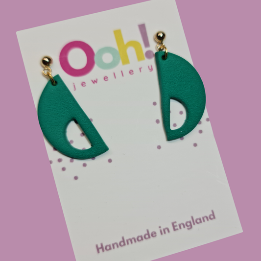 Jade Half Circle Dangles